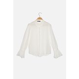 Trendyol Ecru Petite Sleeve Detailed Shirt Cene