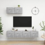 vidaXL TV omarice 3 kosi betonsko siva iverna plošča Cene