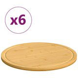 vidaXL Deske za rezanje 6 kosov Ø40x1,5 cm bambus Cene