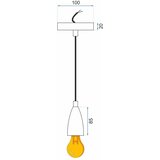Toolight Chrome viseći luster s grlom APP358-1CP | shoptok.hr