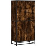 vidaXL Visoka omara dimljen hrast 68x35x139 cm inženirski les | Shoptok.si