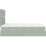  Okvir kreveta s madracima svijetlosivi 120x200cm baršunasti | shoptok.hr