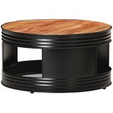 Stolić za kavu crni 68 x 68 x 36 cm od masivnog bagremovog drva | shoptok.hr