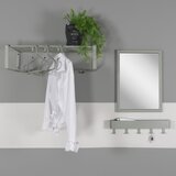 Spinder Design Zelen/siv kovinski stenski obešalnik s polico Dax Play – | Shoptok.si