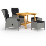  5-dijelni vrtni blagovaonski set svjetlosivi | shoptok.hr