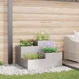 vidaXL Vrtni lončnik 80x80x60 cm iz nerjavečega jekla | Shoptok.si