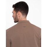 Ombre Men's BIKER jacket in structured fabric - light brown | Eponuda.ba