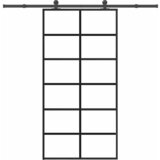 vidaXL Klizna vrata s okovom 102x205 cm ESG staklo i aluminij | shoptok.hr