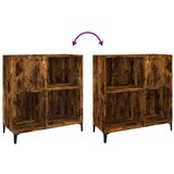 vidaXL Omarica za gramofonske plošče dim. hrast 84,5x38x89 cm inž. les | Shoptok.si