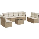  9-dijelni set vrtnih sofa s jastucima bež od poliratana | shoptok.hr
