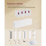 Vasagle klupa za obuću s mekim jastukom 105 cm, 15 pretinaca | shoptok.hr