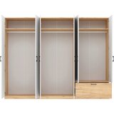 XXXL Omara Za Oblačila Mila, Barva Hrasta, Bela | Shoptok.si