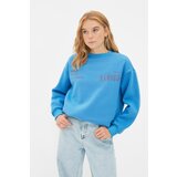 Trendyol Blue Basic Knit Raised Sweatshirt cene