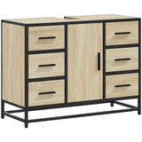 vidaXL Kupaonski ormarić za umivaonik boja hrasta 80x33x60 cm drveni | shoptok.hr
