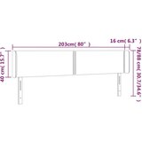  Posteljno vzglavje svetlo sivo 203x16x78/88 cm blago, (20737102) | Shoptok.si