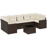 vidaXL 8-dijelni set vrtnih sofa s jastucima smeđi od poliratana | shoptok.hr