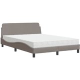  Krevet s madracem Dover smeđesivi 140 x 190 cm od tkanine | shoptok.hr