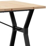  Blagovaonski stol Y-oblika 140x80x75,5 cm od borovine i čelik | shoptok.hr