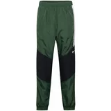 Nike Sportswear Sportske hlače 'Air' tamno zelena / crna / prljavo bijela