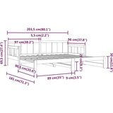  Dnevni ležaj na izvlačenje bijeli 2 x (90 x 200) cm od borovine | shoptok.hr