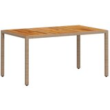 The Living Store Vrtna miza bež 150x90x75 cm poli ratan in akacijev les - Vrtna Miza, (21460171) | Shoptok.si