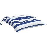  Jastuci za stolicu 4 kom plavo-bijele pruge 40x40x7 cm tkanina | shoptok.hr