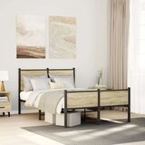 vidaXL Metalni okvir kreveta s uzglavljem i podnožjem 120 x 190 cm | shoptok.hr