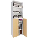 MID.YOU OMARA ZA ČEVLJE bela, barve bukve | Shoptok.si