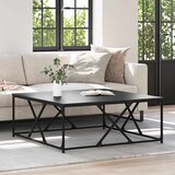 vidaXL Kava Stol Crni hrast 100 x 100 x 40 cm Konstruirano drvo Cijene