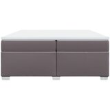 s oprugama i madracem sivi 200x200 cm od umjetne kože | shoptok.hr