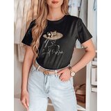 DStreet T-shirt damski z nadrukiem WOMANPOW czarny | shoptok.hr