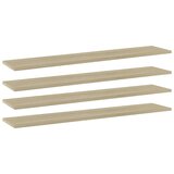 vidaXL Dodatne police za omaro 4 kosi sonoma hrast 100x20x1,5 cm | Shoptok.si