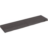 vidaXL Zidna polica tamnosmeđa 120x30x(2-6) cm od obrađene hrastovine Cijene