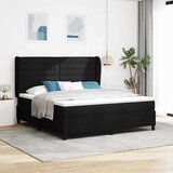  s opruga kutije s madracem Crna 180 x 200 cm tkanina | shoptok.hr