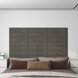  Zidna uzglavlja 12 kom. Tamnosiva Baršun 60 x 15 cm | shoptok.hr