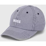 Boss Bombažna kapa mornarsko modra barva, 50513203