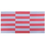 Rdeča/svetlo modra bombažna brisača za na plažo 100x160 cm Su –