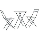  3-dijelni bistro set čelični sivi | shoptok.hr