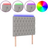  LED uzglavlje svjetlosivo 90x7x118/128 cm od tkanine | Eponuda.com
