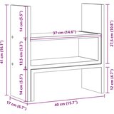  Organizator za stol podesivi boja hrasta 40 x 17 x 41 cm drveni | shoptok.hr