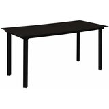  Vrtna garnitura - 7-dijelni vrtni blagovaonski set od PVC ratana crni - 6 | shoptok.hr