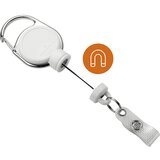 Durable Obesek za vizitke JOJO EXTRA STRONG, zanka s pritiskačem, DE 10 kosov, bele barve | Shoptok.si
