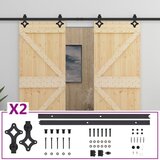 Furnova Drsna vrata s kompletom vodil 80x210 cm trdna borovina, (21944623) | Shoptok.si
