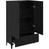  Highboard Crni hrast 70 x 31 x 115 cm Obrađeno drvo i čelik | shoptok.hr