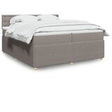 Maison Chic Box spring postelja - Vzmetna postelja z vzmetnico taupe 200x200 cm blago SL24605, (21879552) | Shoptok.si