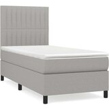  Kreveta s oprugama i madrac svjetlosivi 90x200cm tkanina | shoptok.hr