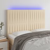  LED uzglavlje krem 144x5x118/128 cm od tkanine Cijene