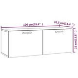  Stenska omarica dimljeni hrast 100x36,5x35 cm konstruiran les, (20716302) | Shoptok.si