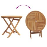 vidaXL 3-dijelni Sklopivi Vrtni Bistro Set od Čvrstog Drva Akacije | shoptok.hr
