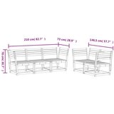 5-dijelni set vrtnih sofa bijeli od masivne borovine | shoptok.hr
